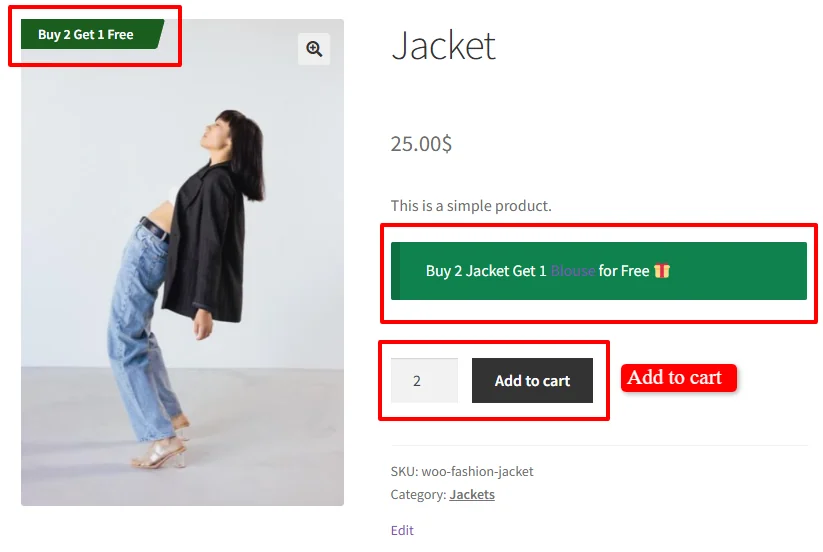 Buy 2X Get 1Y Free on "Buy" product page
