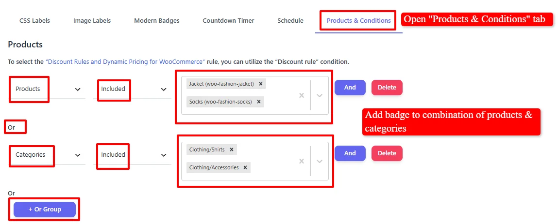 Combination of conditions for timer