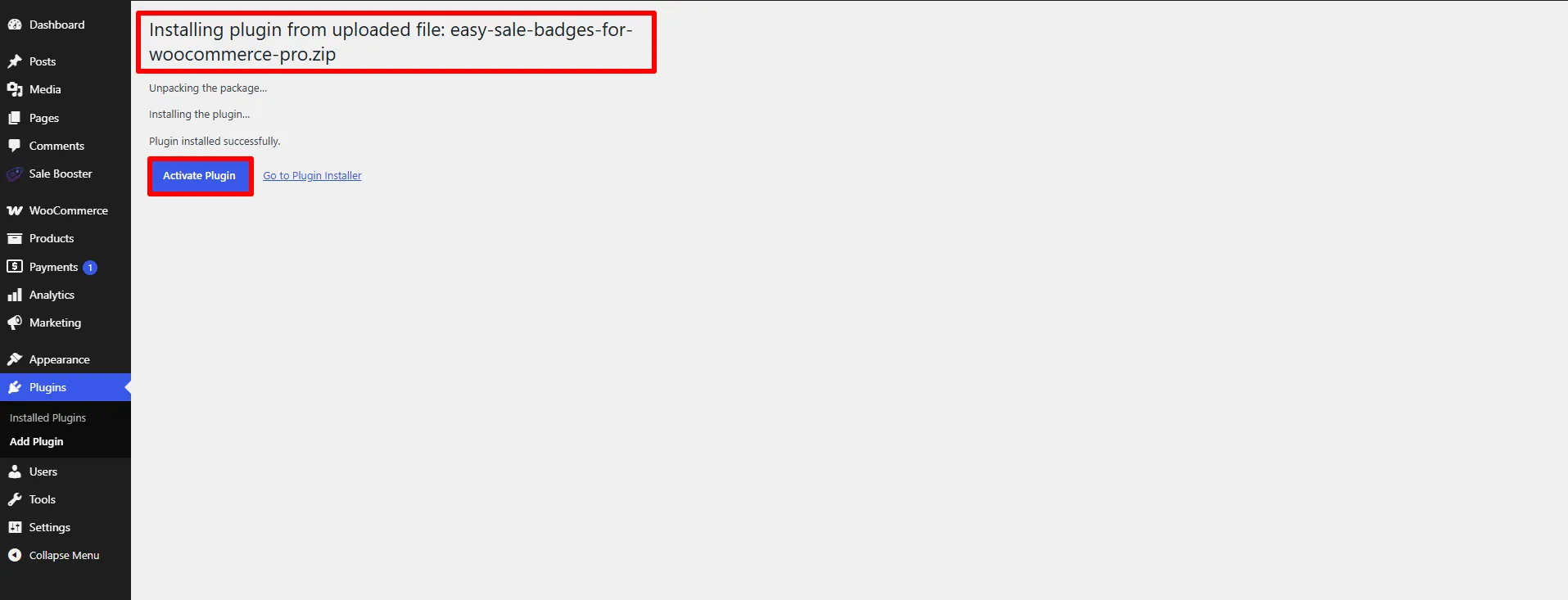 Pro plugin installed — Activate Plugin