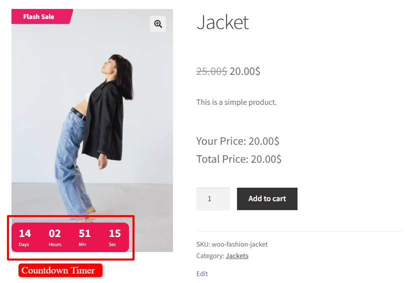 Countdown timer on product page (Out of Image)