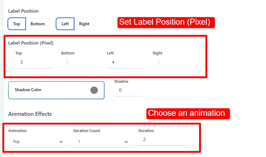 Animation options