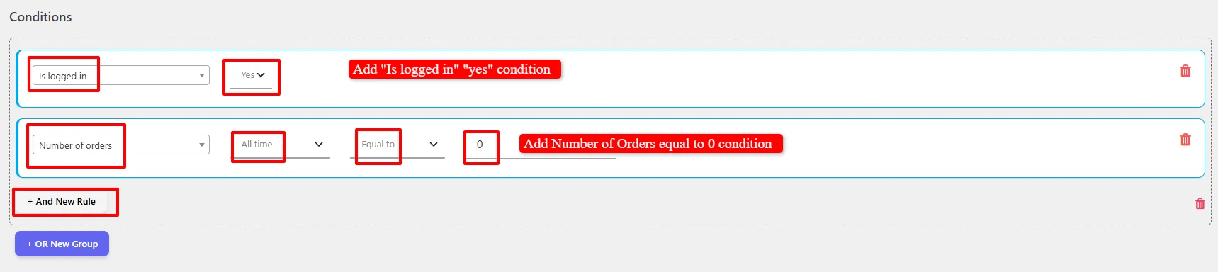 First Order Free Shipping conditions with login requirement