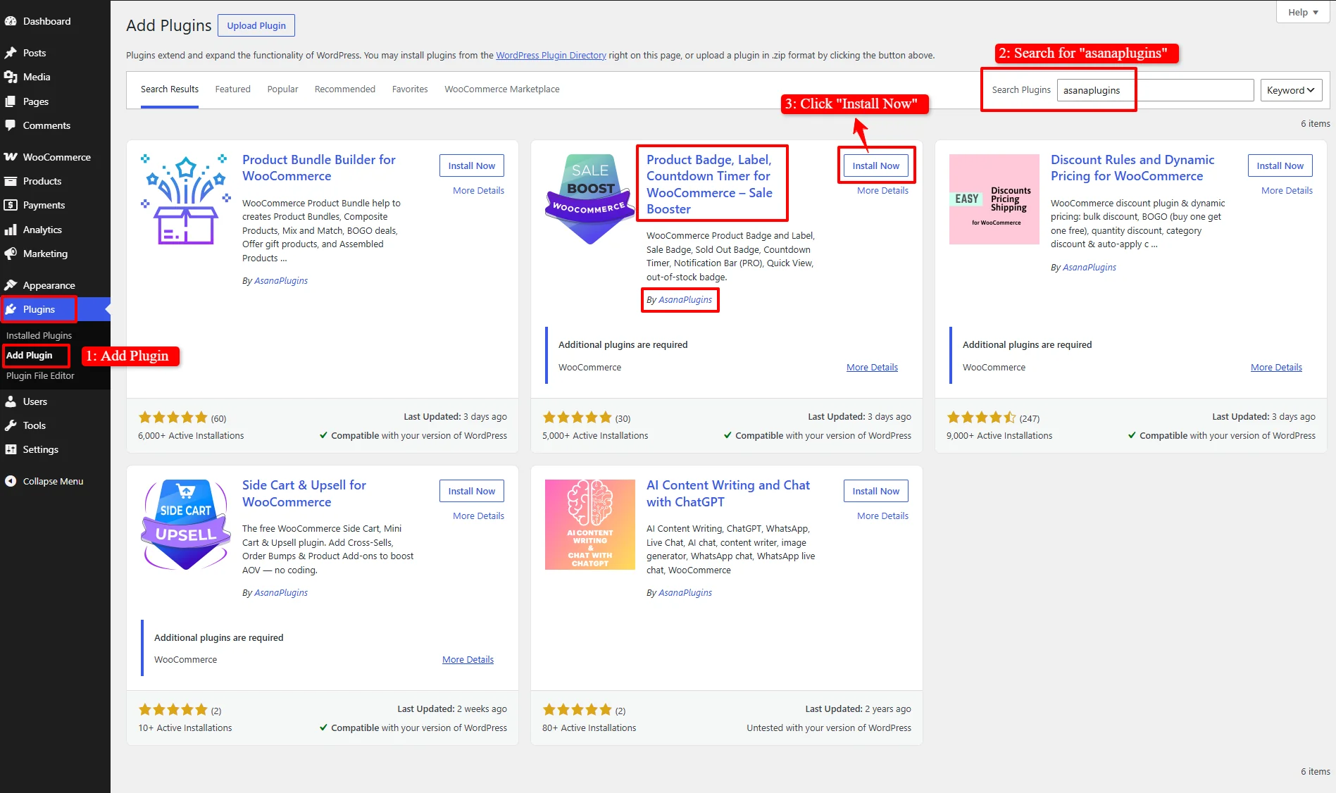 Install badge plugin