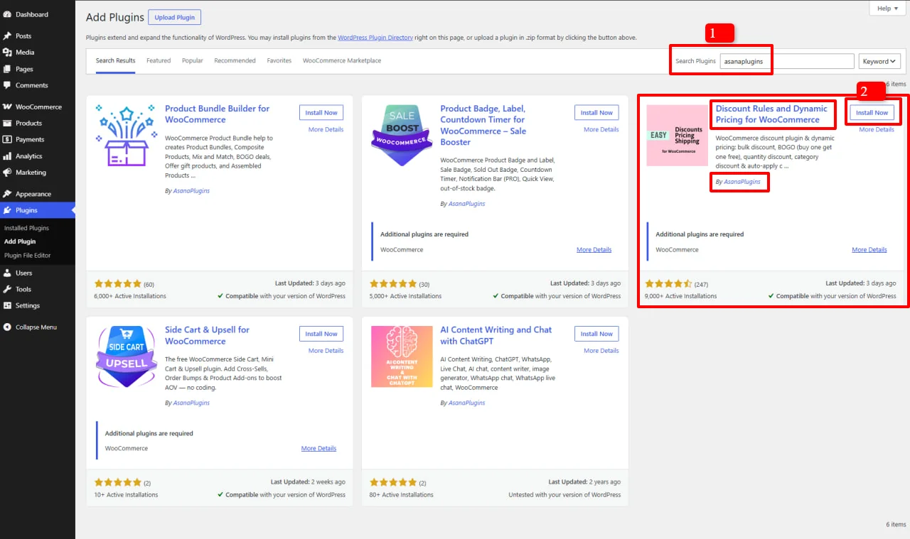 Install discount plugin