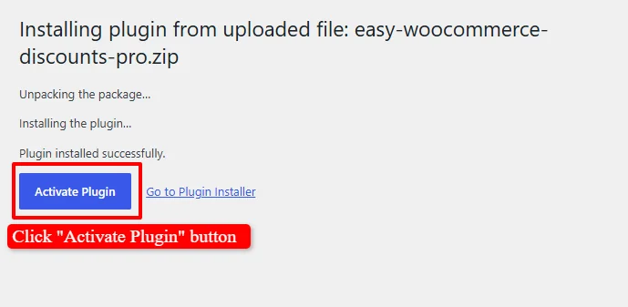 Activate Plugin button