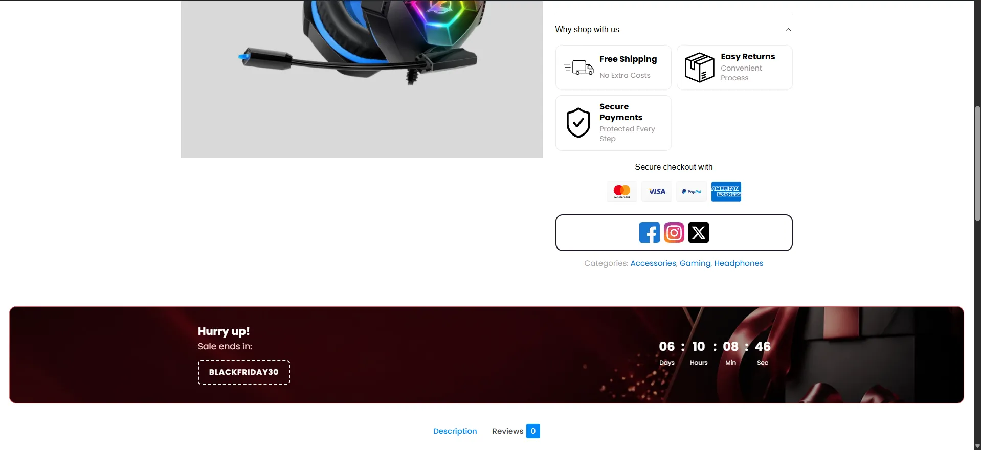 WooCommerce Countdown Banner storefront example