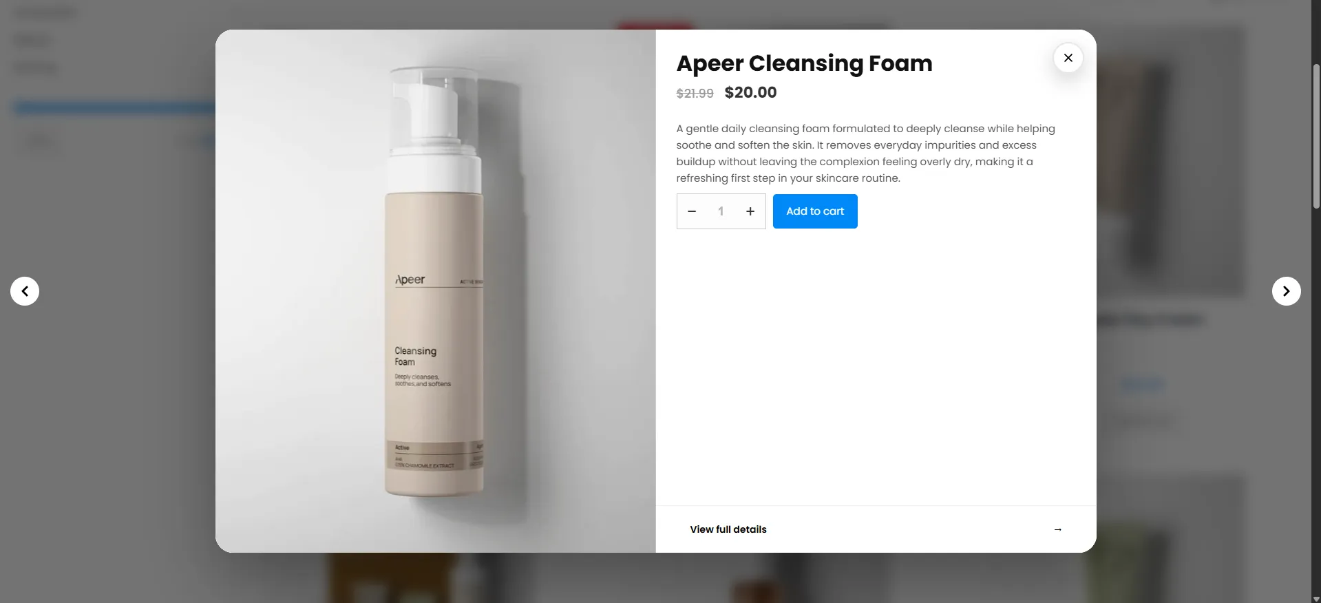 WooCommerce Quick View storefront example
