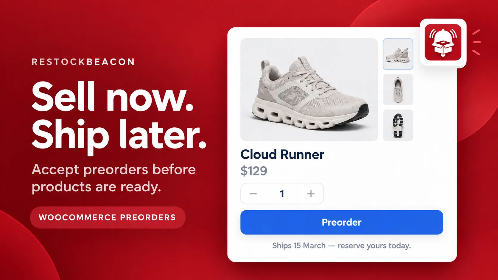 Preorders example in RestockBeacon for WooCommerce