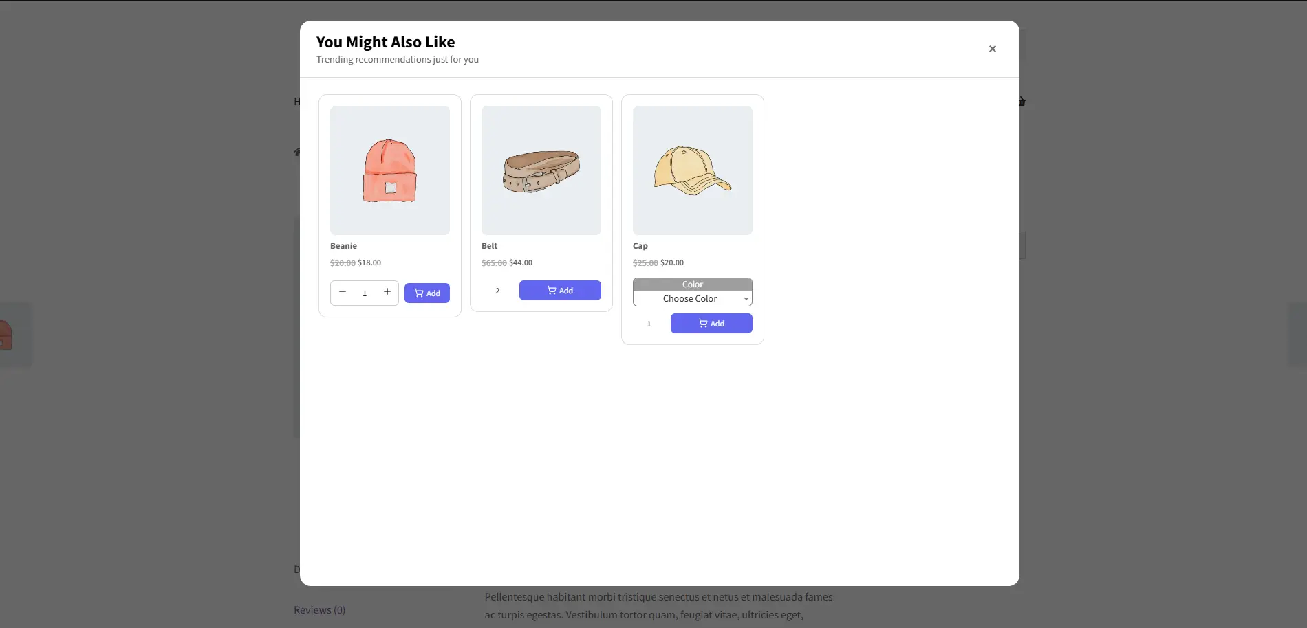 Product Upsell Popup — screenshot 1
