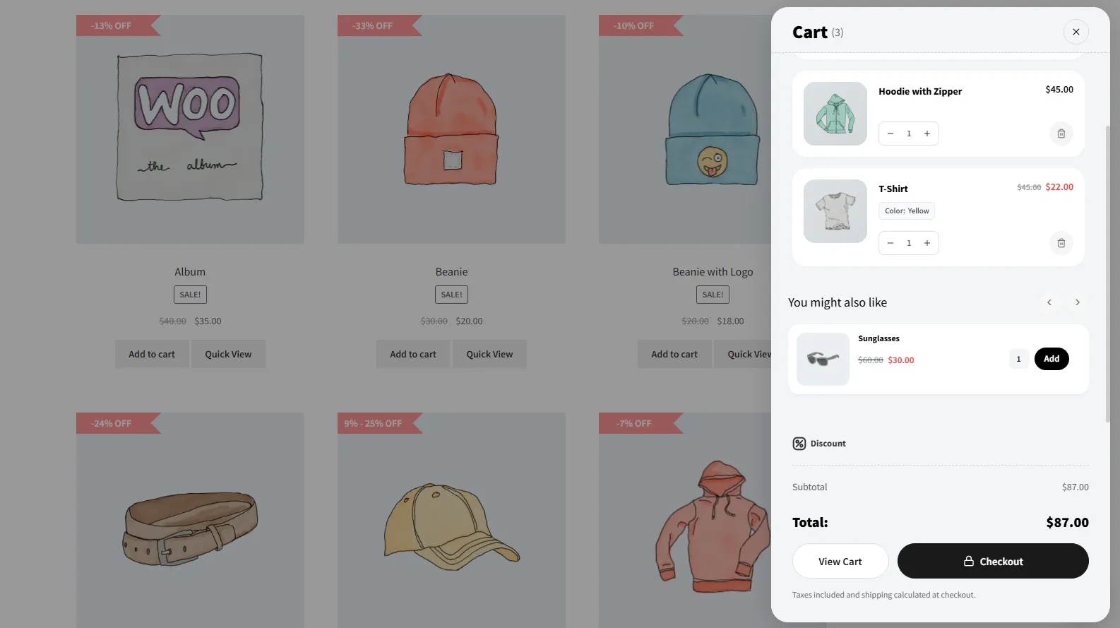 Side Cart Upsells — screenshot 1