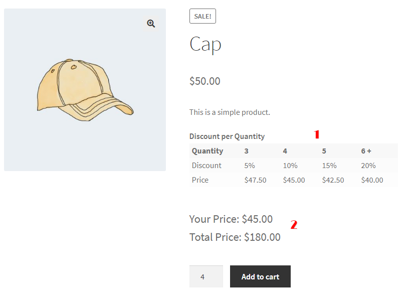 WooCommerce Bulk Discount For A Product