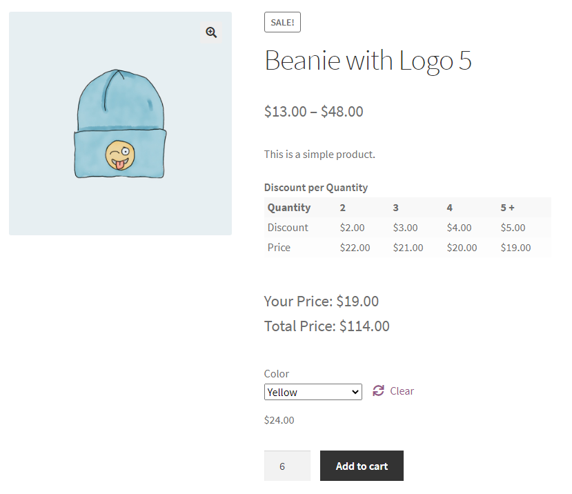 WooCommerce Bulk Discount Rule For A Variation Product