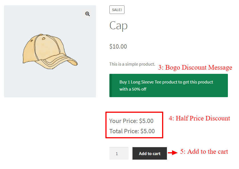 WooCommerce Buy One Get One Half Offer - Get Product in WooCommerce advanced coupons plugin