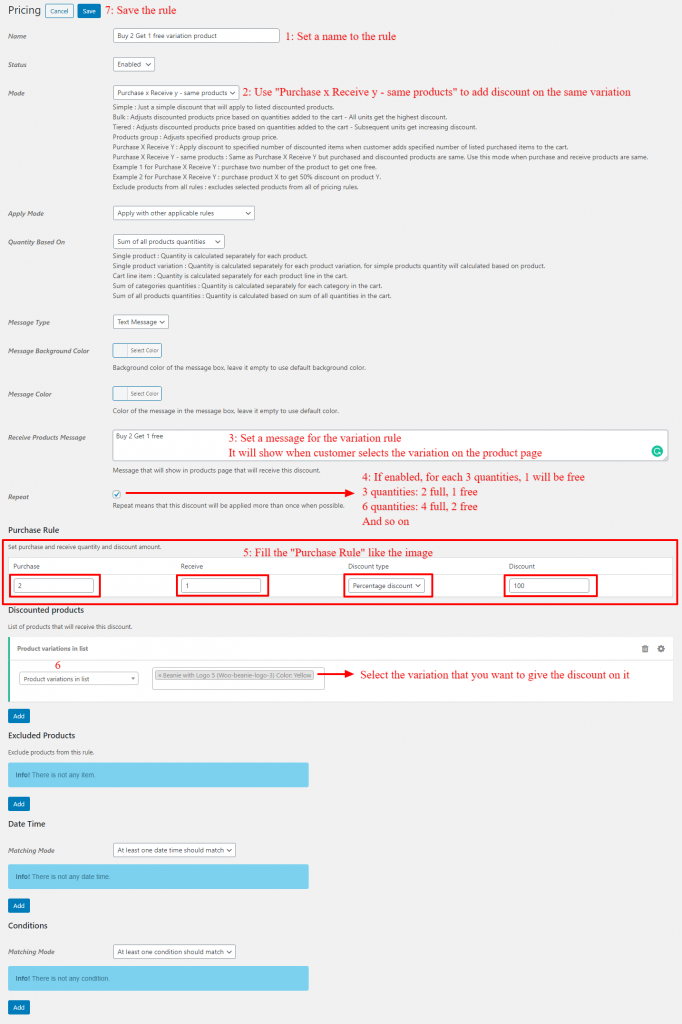 Buy 2 Get 1 Free For Variation Product in WooCommerce