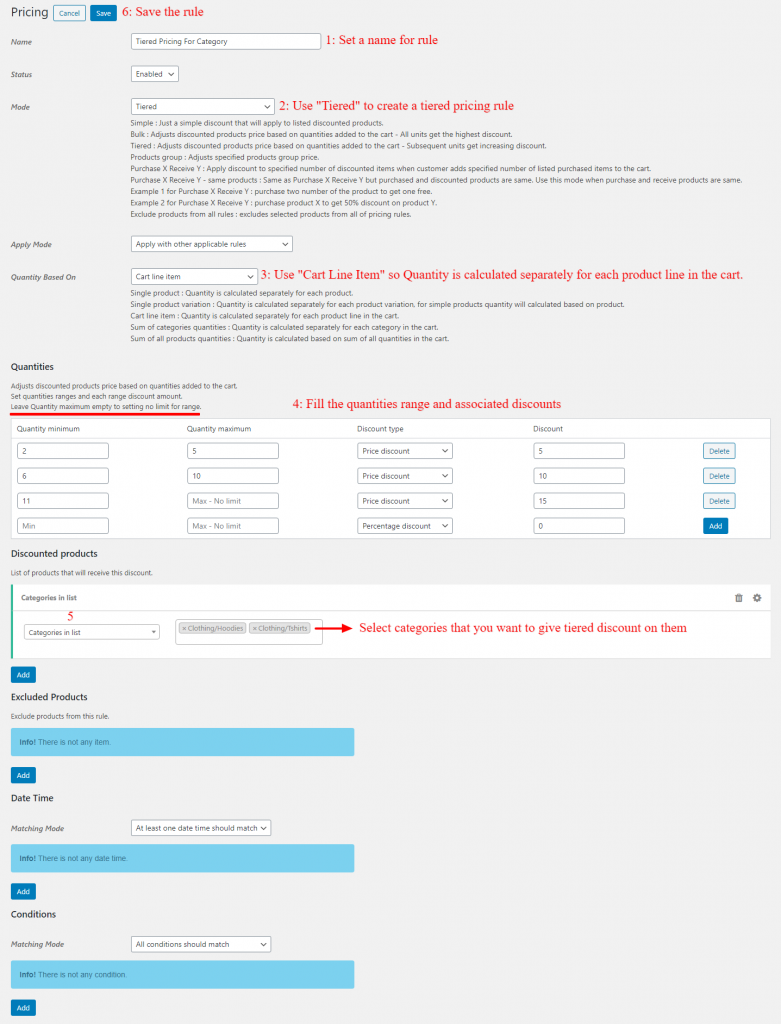 WooCommerce tiered pricing Rule for Category