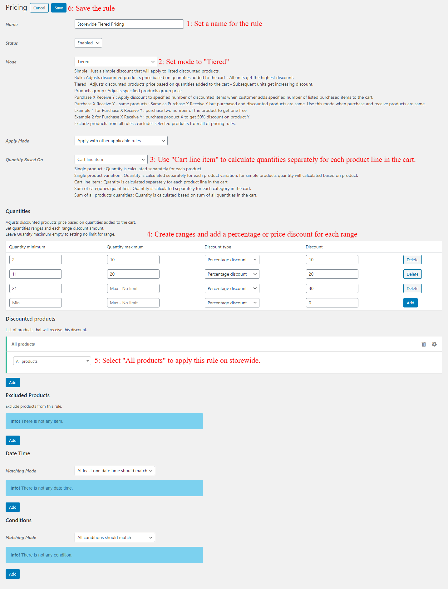 how to create tiered discounts in WooCommerce