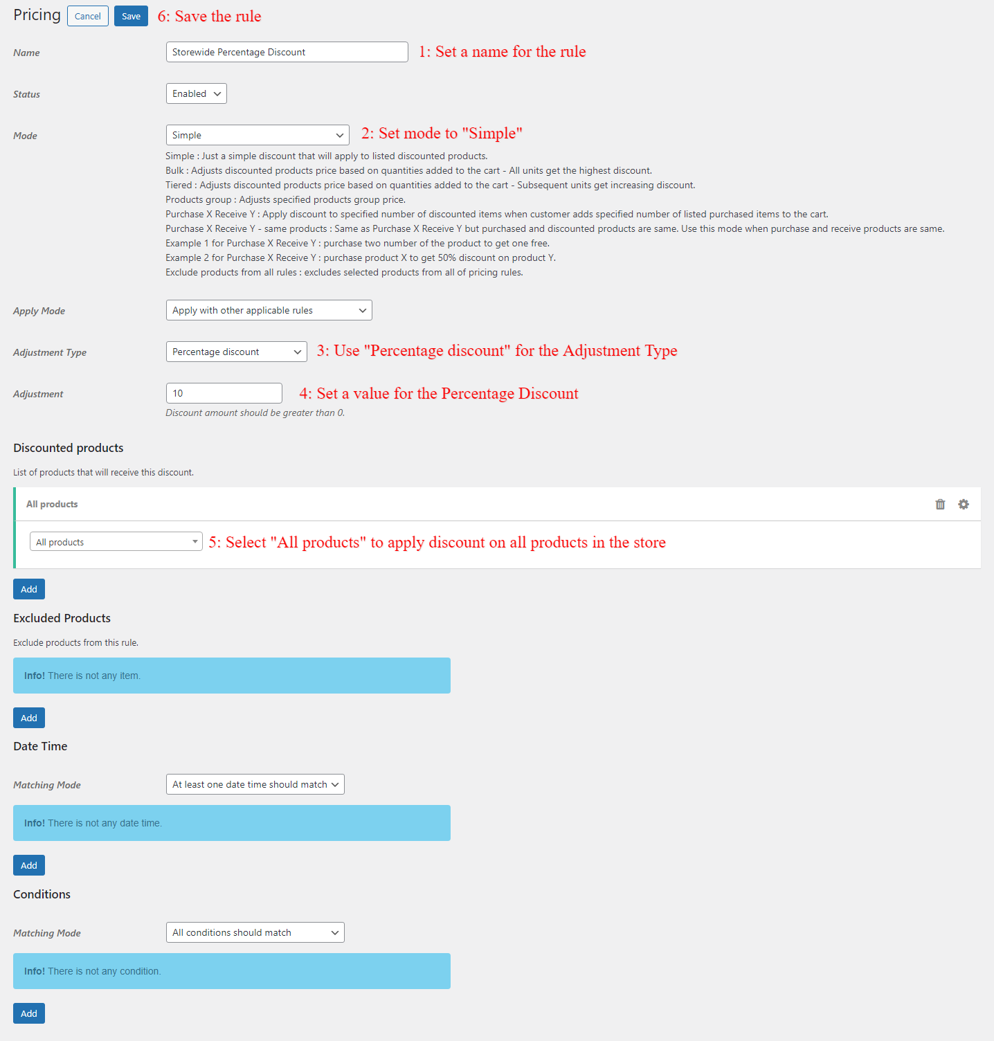 WooCommerce Storewide Percentage Discount Rule