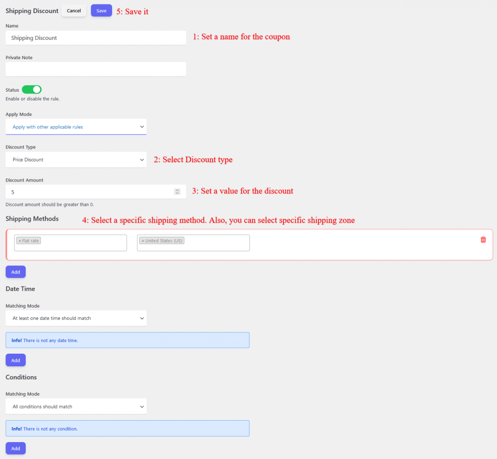 Discounting specific shipping method in WooCommerce