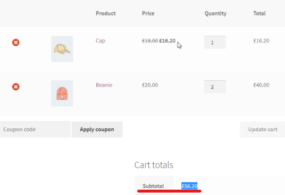 Product subtotal discount for WooCommerce