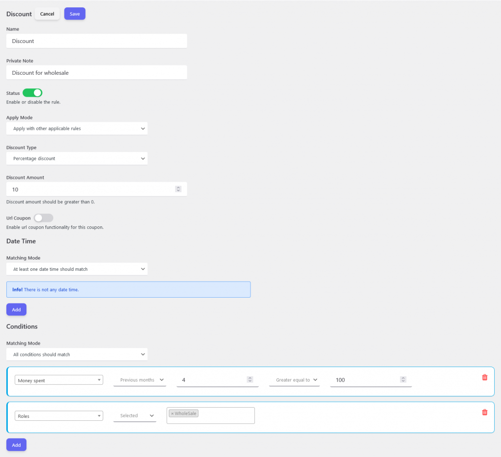 Automatic coupons for WooCommer5ce