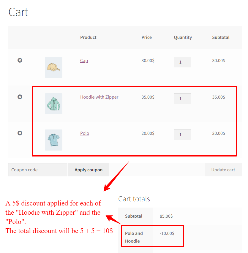 price discount for specific products in woocommerce