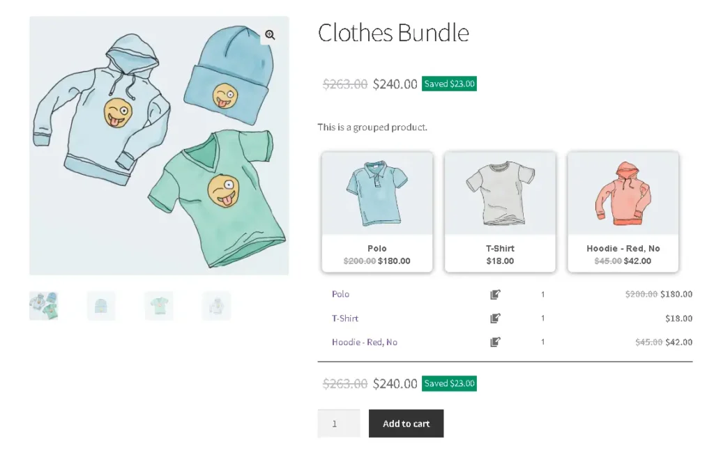 Woo product bundle