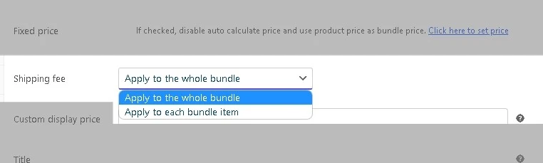 Shipping Fee Calculation for product bundles