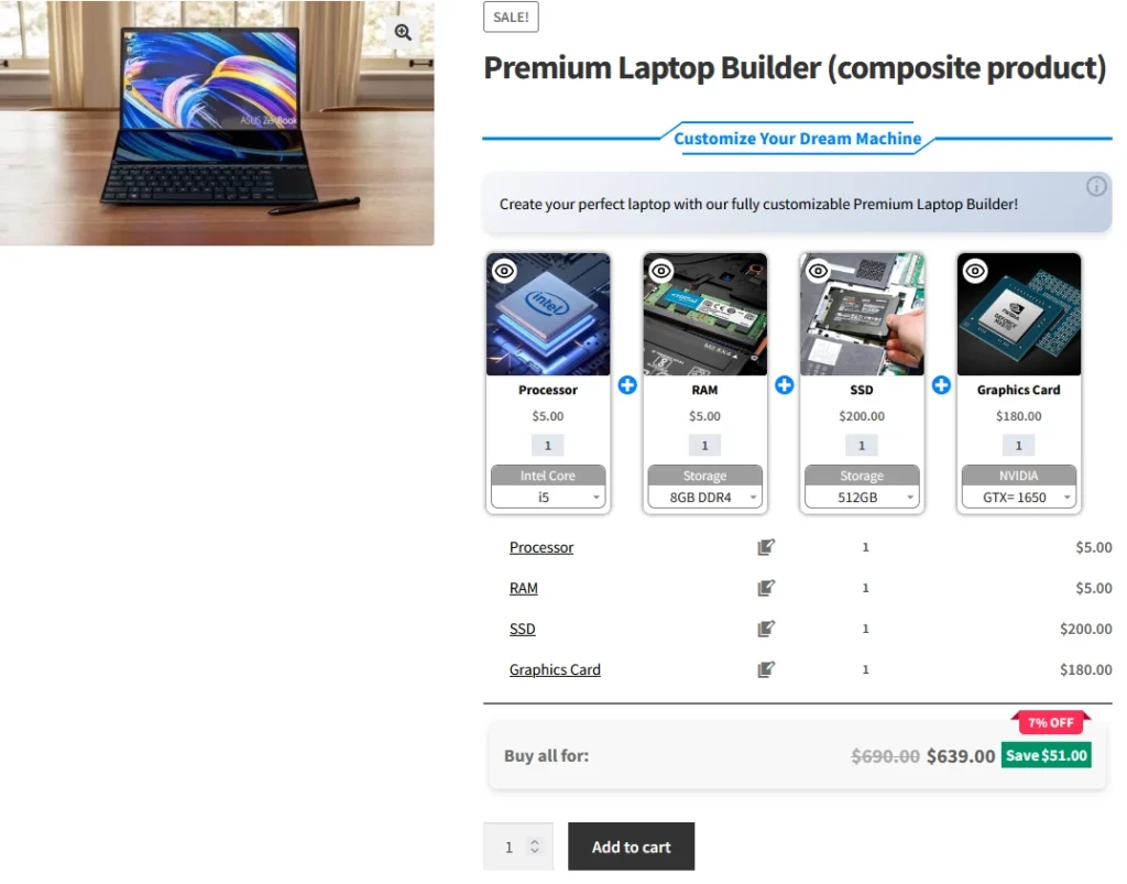 WooCommerce composite products