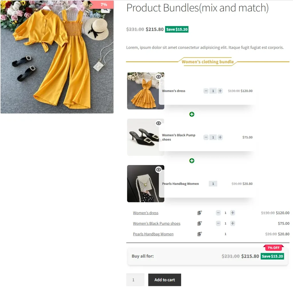 Mix and Match Product Bundles