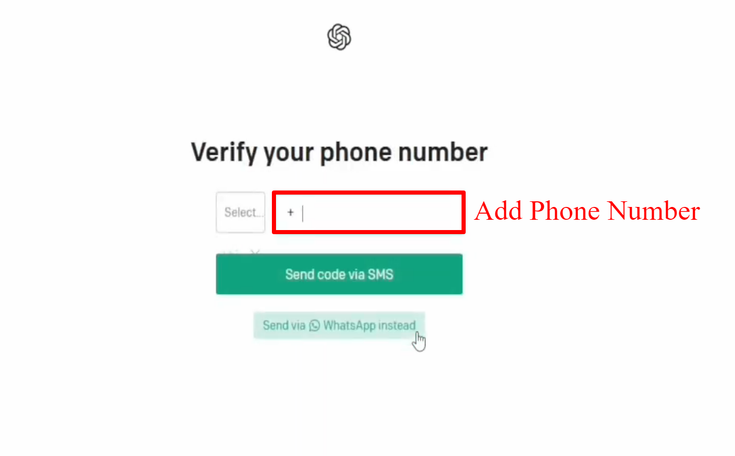 Add Phone Number for OpenAI Account