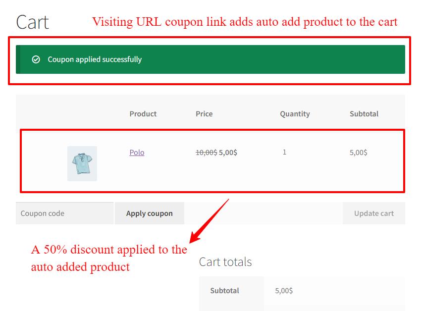 URL coupon in WooCommerce