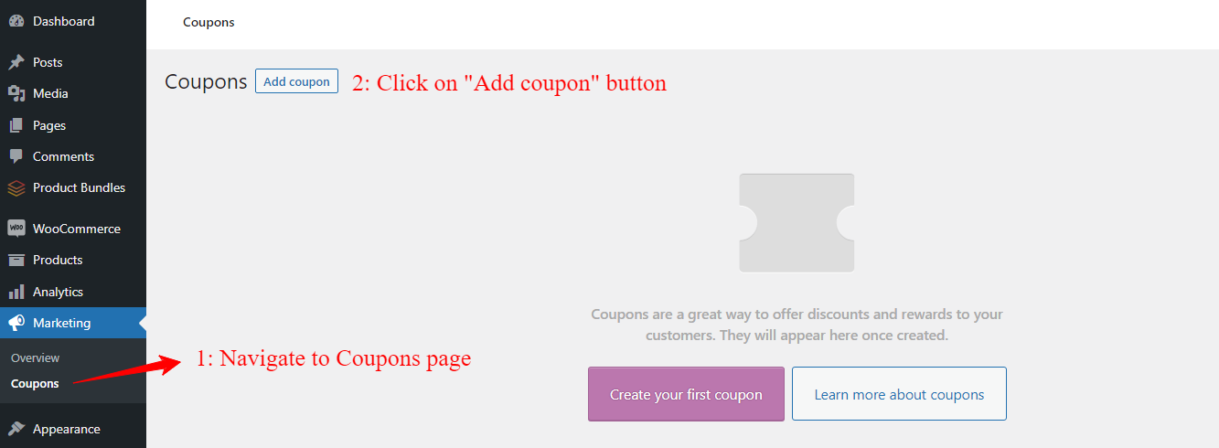 Create WooCommerce Coupon Code