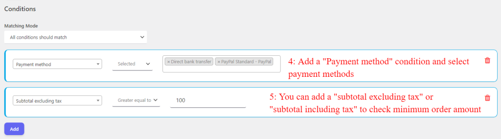 conditions of free shipping method