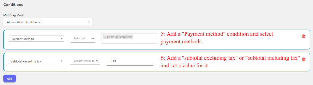 Payment gateway and minimum order amount discount in WooCommerce configuration