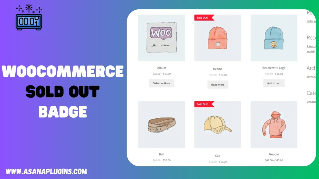 WooCommerce Sold Out Badge