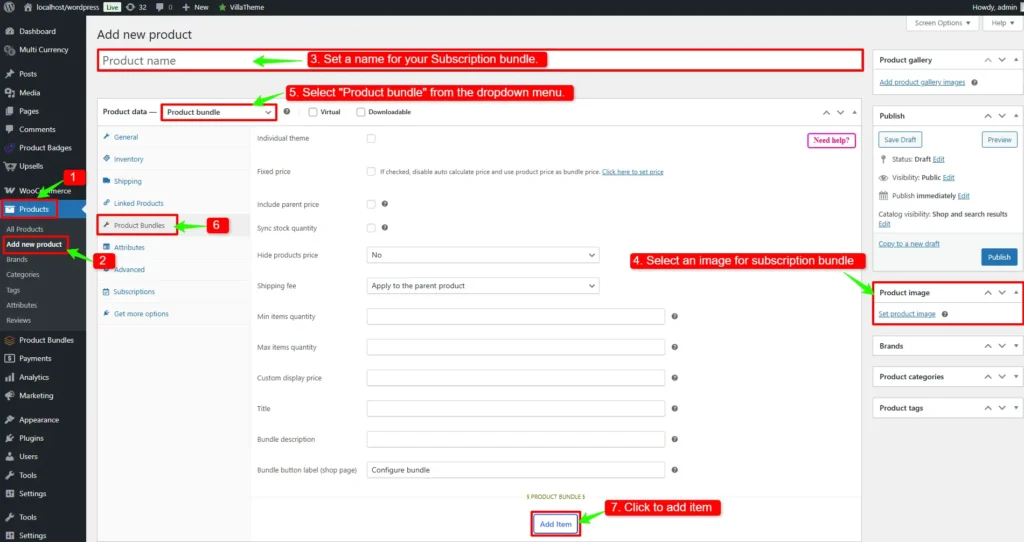 Create a subscription Bundle