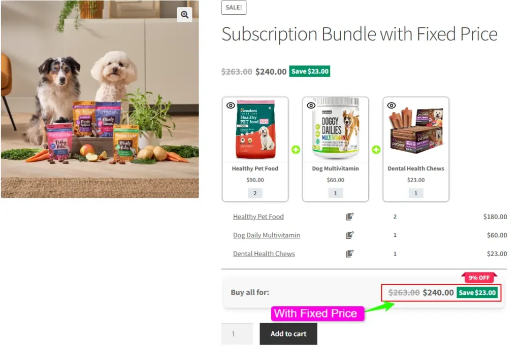 Subscription Bundles in WooCommerce with a Fixed Price